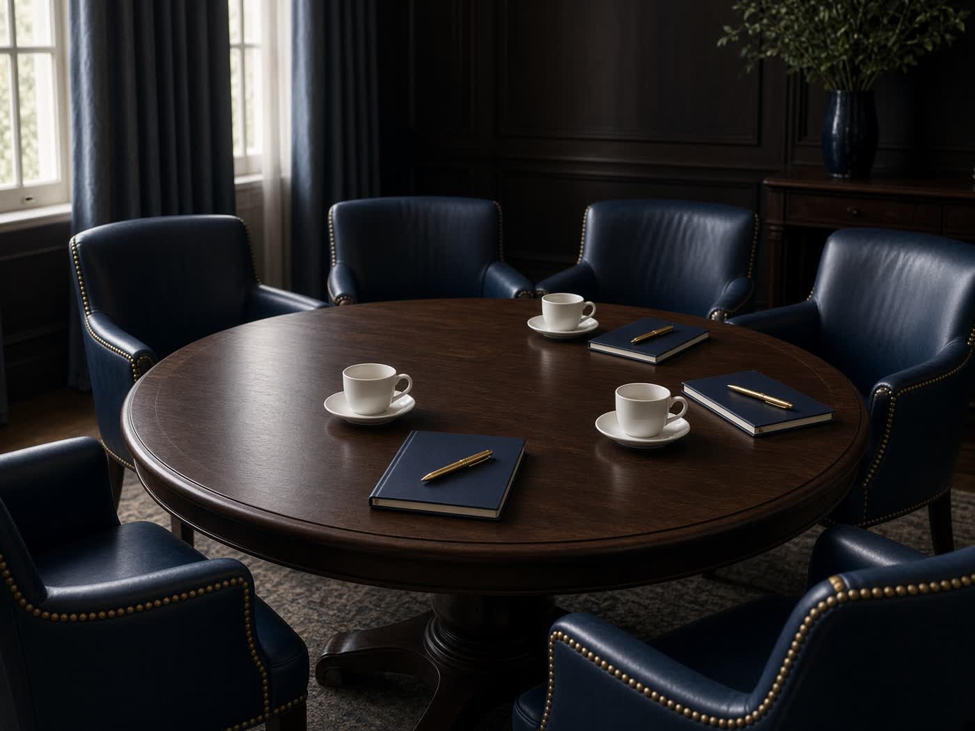 Leadership table prepared for a coordination meeting